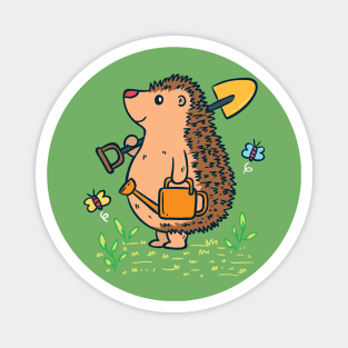 Gardening hedgehog Magnet